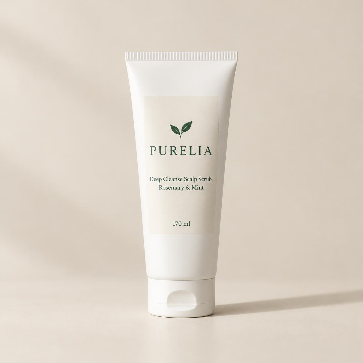 Purelia Deep Cleanse Scalp Scrub, Rosemary & Mint
