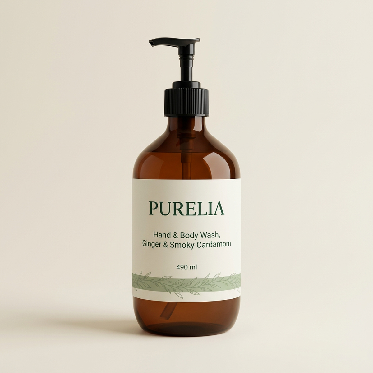 Purelia Hand & Body Wash, Ginger & Smoky Cardamom