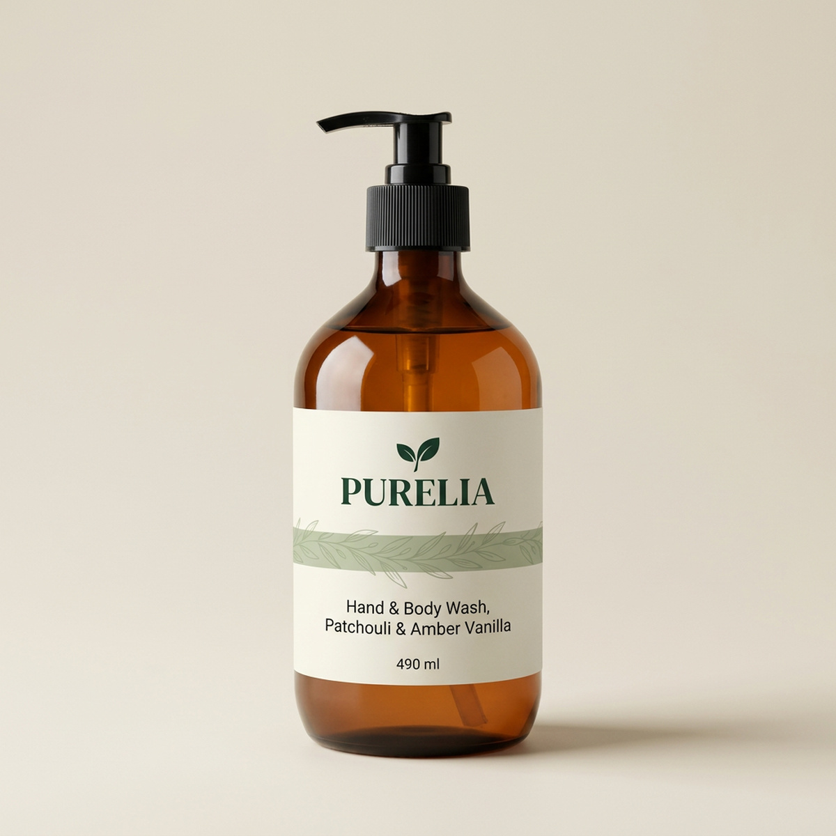 Purelia Hand & Body Wash, Patchouli & Amber Vanilla
