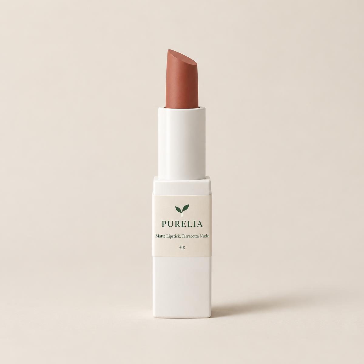 Purelia Matte Lipstick, Terracotta Nude