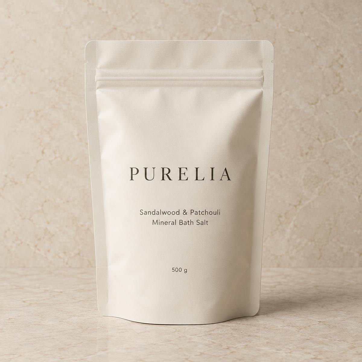 Purelia Sandalwood & Patchouli Mineral Bath Salt