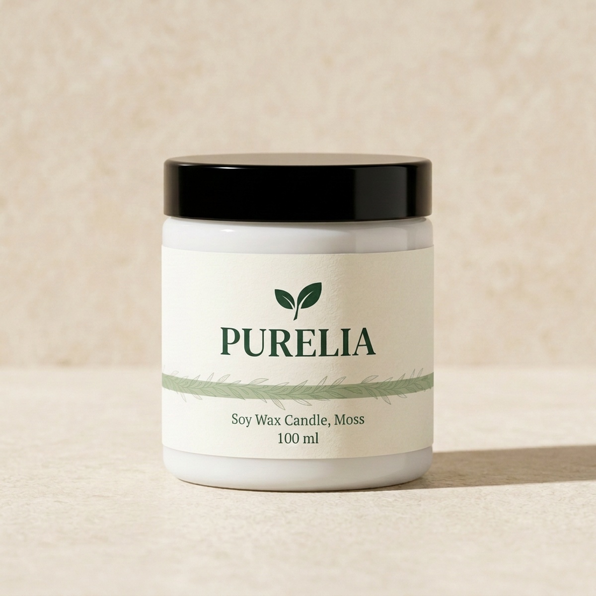 Purelia Soy Wax Candle, Moss